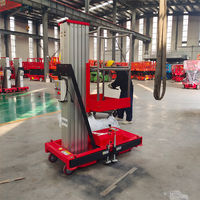 Plateforme élévatrice hydraulique monoplace en alliage d'aluminium de 4m à 10m, élévateur électrique à échelle