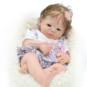 Gerçekçi 22 inç/55cm katı silikon gerçekçi yenidoğan bebek kızlar için yüksek kaliteli yumuşak oyuncak yeniden doğmuş bebekler - Product Image 2