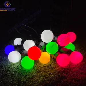 Guirnalda de luces impermeable para exteriores, tira de luces para Patio, 10m, 15m, S14, G40, G45