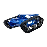 Châssis de robot chenillé tout-terrain TR300 en alliage d'aluminium avec chenilles en caoutchouc et amortisseurs pour la recherche éducative