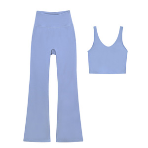 Pantaloni con fondo bandiera gilet a forma di U vestito nudo sensazione Fitness reggiseno sportivo di bellezza posteriore <span class=keywords><strong>abbigliamento</strong></span> Yoga Top - Product Image 4