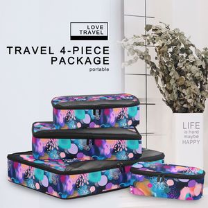 Travel Accessories Foldable Storage <b>Compression</b> Organizer <b>Bag</b> Dot Design 6 PCS Travel Organizer Luggage Organizers <b>Bags</b> Set - Product Image 4