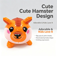 Jouet aquatique gonflable en forme de hamster orange mignon, logo personnalisé, jouet flottant en PVC pour enfants, pour piscine, plage, jeux aquatiques d'été