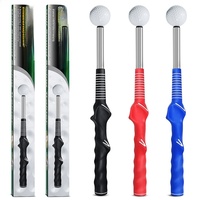 Nouvel entraîneur de swing télescopique de golf en acier inoxydable multicolore avec bâton de swing sonore pour l'entraînement