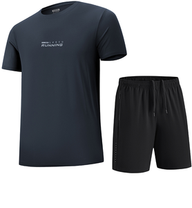 Conjunto Deportivo de Secado Rápido para <span class=keywords><strong>Hombre</strong></span>: Camiseta de Manga Corta y Pantalones Cortos para Entrenamiento Físico - Product Image 5
