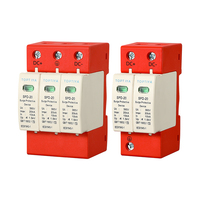 Parafoudre TOPTIYA 20KA 385V DC SPD-20 2P 3P Rouge Blanc – Kit Complet pour Protection contre la Foudre en Distribution