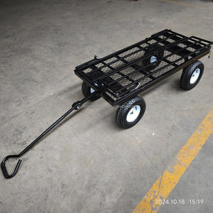 1200 LB cho GORILLA Xe Thép tiện ích giỏ hàng bốn bánh kéo sân vườn Wagon có thể tháo rời lưới bên OEM tùy chỉnh cho trang trại <span class=keywords><strong>Gar</strong></span> - Product Image 5