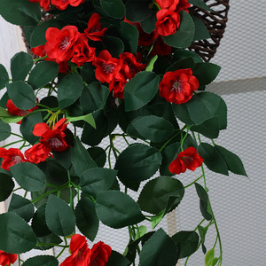 ดอกซากุระประดิษฐ์แบบแขวนผนัง ทำจากพลาสติกและผ้าไหม รูปทรงวงกลม ตกแต่งบ้านสไตล์เรียบง่าย บรรจุภัณฑ์แบบชิ้นเดียว - Product Image 4