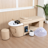 Table de lavage de cheveux et de massage pour salon de beauté, électrique, réglable, pliable, avec LED, pour spa capillaire, modèle traditionnel d'usine