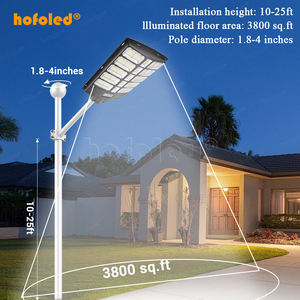 Lampadaire solaire intégré extérieur étanche capteur de mouvement lampe de parking commercial crépuscule à l'aube lampadaire solaire 5000w - Product Image 3