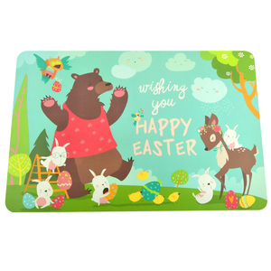 Wholesale <strong>Manufacturer</strong> Bulk Best Personalized Easter Designs Polypropylene Place Mats Dining Table Plastic PP <strong>Placemat</strong>