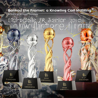 Modische Sport-Event-Trophäe und Auszeichnung aus Gold, Silber, Bronze, Harz und Kristall mit individueller Textgravur