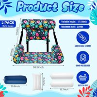 Chaise longue de piscine gonflable en PVC motif d'été, hamac flottant pour piscine, fête sur la plage, radeau flottant pour la plage
