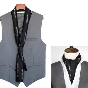 Nouveauté <span class=keywords><strong>Foulard</strong></span> <span class=keywords><strong>Ascot</strong></span> à double face coloré personnalisé pour hommes pour fête d'affaires - Product Image 5