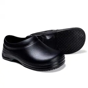 Zapatos antideslizantes resistentes al aceite, calzado de cocina de seguridad para Chef, Hotel, restaurante, color negro, venta al por mayor