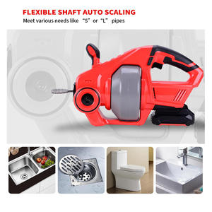 Machine de nettoyage de canalisations sans fil 18V avec tige flexible de 7m, 250W, batterie 2000mAh, pour éviers, baignoires, toilettes et égouts - Product Image 6