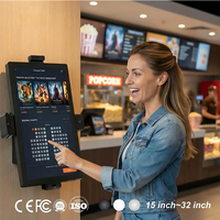 Kiosco de Pago con Tablet Android de 15.6 Pulgadas y 1080P, para Boletos y Cine, con Android 15 RK3576S, para Pedidos Autoservicio