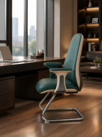 Chaise de bureau exécutive ergonomique contemporaine en cuir PU, pivotante et réglable, très confortable, pour atelier et chambre à coucher