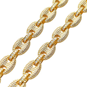 Bijoux Hip Hop pour Hommes, <span class=keywords><strong>Bracelet</strong></span> en Diamants, Collier Plaqué <span class=keywords><strong>Or</strong></span> Blanc 12mm, <span class=keywords><strong>Bracelet</strong></span> Chaîne Grains <span class=keywords><strong>de</strong></span> <span class=keywords><strong>Café</strong></span> en Zircon Cubique pour Femmes - Product Image 5