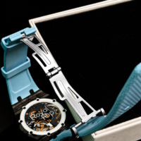 Kit de modification en fibre de carbone avec texture vague d'eau pour montre AP X Swatch Royal Pop – Accessoire de remplacement et de modification