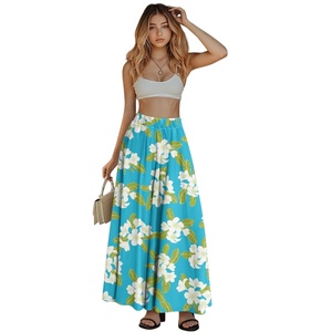 Mode Lei Pua <span class=keywords><strong>Melia</strong></span> Lange Röcke Für Frauen Sommer Stoff Elastischer Maxirock mit hoher Taille Lässig Eine Linie Langer Rock Anpassung - Product Image 4
