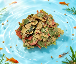 Dreifarbige Fischflocken, proteinreiches, farbverstärkendes Aquarienfutter für Guppy, Betta, Tetra, Goldfisch, Fabrik-Großhandel - Product Image 1