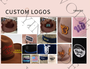 2023 Wintercollectie Western Witte Cattleman <span class=keywords><strong>Crown</strong></span> Fedora Hoed <span class=keywords><strong>Cowboy</strong></span> Wolvilt Chapeau Femme Cowgirl Fedora Hoed - Product Image 2