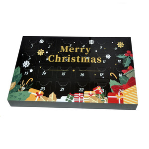 Kutu baskı toptan boş hediye 24 gün kağıt noel Advent takvimler ambalaj karton kutuları - Product Image 6