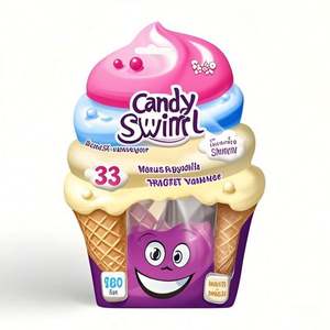 Custom Die Cut <b>Mylar</b> Plastic Zipper Food Packaging <b>Bags</b> Irregularly Cutout Sealed Stand Pouch Embossed Window for Sushi Jelly - Product Image 2