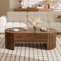 Table basse moderne avec plateau relevable de 47,2 pouces et compartiment caché pour salon