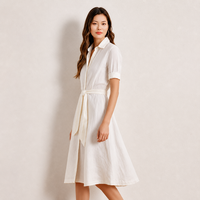Robe midi en lin blanc pour femme, sans manches, col carré, boutonnée sur le devant, taille naturelle, décontractée, été, écologique, unie