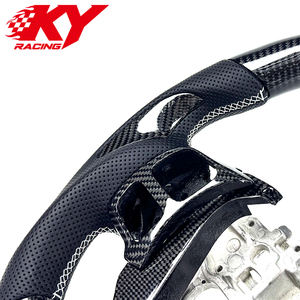Volant en cuir et fibre de carbone personnalisé avec palettes de changement de vitesse pour Lexus IS IS250 IS350 ISF GS GSF RC RC350 RCF RX NX ES - Product Image 3