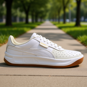 Zapatillas Puma California Exotic con cordones perforados para mujer, de cuero blanco, punta redonda, para todas las estaciones, para caminar - Product Image 2