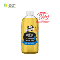 Nettoyant Dégraissant Écologique Ecocert au Savon Noir Naturel pour Sols de Salle de Bain avec Brillance des Surfaces – Écoresponsable, Durable, Marque Blanche