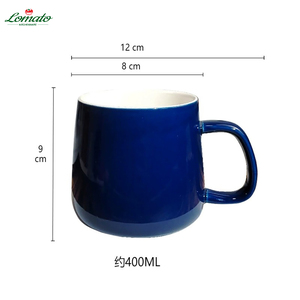 แก้วกาแฟเซรามิคทรงทันสมัย สีขาวล้วน หูจับหนา แก้วอุ่น รับสกรีนโลโก้ แก้วพอร์ซเลนเปล่า ขายส่ง - Product Image 5