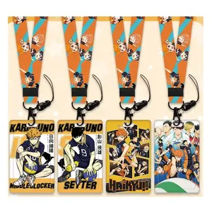 Großhandel Cool 15 Styles Anime Karten halter Id Abzeichen Mit Telefon Lanyard Schlüssel bund Hinata Shoyo Haikyuu Lanyard Karten halter