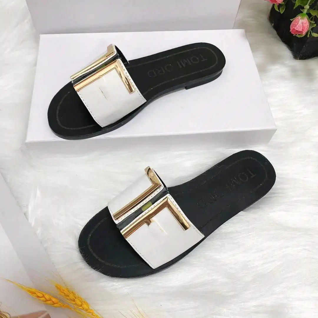 BUSY GIRL YK3029 2022 summer women flat slippers outdoor fashion plus size shoes round head sandals for ladies