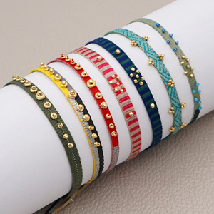 Go2boho Braided สร้อยข้อมือผู้หญิงของขวัญรูปแบบปรับเชือก Boho Handmade สร้อยข้อมือ Vintage โคลอมเบีย <span class=keywords><strong>Wayuu</strong></span> เครื่องประดับขายส่ง - Product Image 1