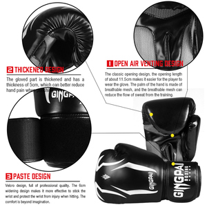 Người Đàn Ông Chuyên Nghiệp Của Phụ Nữ Trẻ Em Găng Tay Đấm Bốc Trong 6/8/10/12Oz PU Da Cho MMA Muay Thái Sanda Trẻ Dành Cho Người Lớn Đào Tạo - Product Image 6