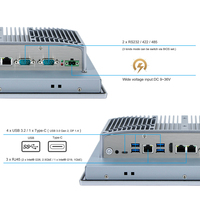 Panel PC Industrial sin Ventilador de 12.1 Pulgadas, 12.ª Generación I7, IP66, Pantalla Táctil Impermeable, Computadora para Control de Máquinas HMI