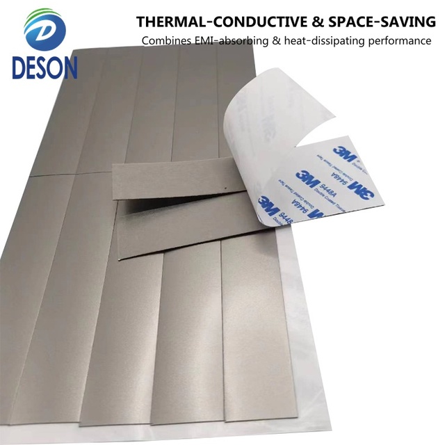 Deson Flexible Ferrite Absorber EMI Shielding Wave Absorb Sheet For NFC RFID Tag Anti Interference Custom Size