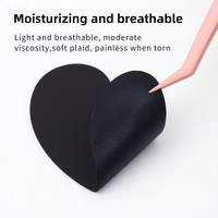 Patchs pour les yeux en hydrogel noir sans peluches avec logo personnalisé pour les extensions de cils, protection UV sous les yeux