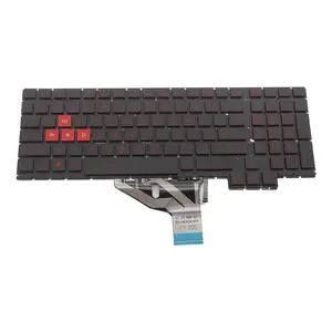 Laptop yedek abd düzeni kırmızı arkadan aydınlatmalı klavye HP Omen 15-CE 15-CE000 15-CE010CA 15-CE020CA siyah