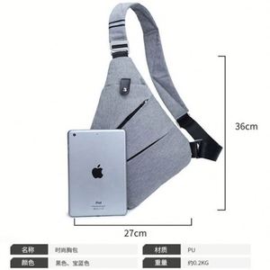 Bolso Bandolera Casual de Alta Calidad, Multifuncional, Antirrobo, para Hombre - Product Image 2