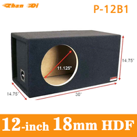 Boîtier de subwoofer ventilé simple de 12 pouces, directement de l'usine, pour voiture, modèle P-12B1, Chine