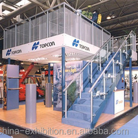 Stand d'exposition double étage personnalisé, service clé en main pour constructeur, ensemble de construction modulaire en aluminium