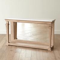 Table console moderne de luxe, nouveau design, étroite, en bois, avec miroir, meuble de salon, table d'appoint