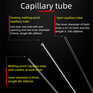 หลอดแก้วสำหรับห้องปฏิบัติการหลอดการปิดผนึกจุดหลอมเหลวหลอดเส้นเลือดฝอย0.1/0.3มม. * 0.4 100มม./0.5มม. * 100มม. 0.9-1.1มม. - Product Image 2