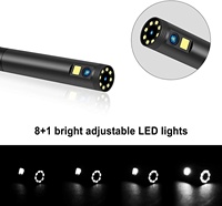 Caméra endoscopique industrielle à double objectif P30, caméra d'inspection d'endoscope 8MM avec 8 + 1 lumières LED pour l'inspection de voiture de tuyau