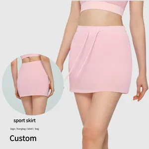 Wholesale Double Layers Baseball Skirt For Women Inner Safety Shorts Drawstring Badminton Skirt Custom Girl Sport Tennis Skirt